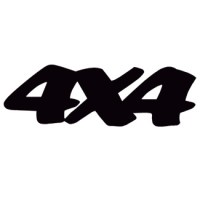 Pegatina 4x4 off road, silueta del logo 4x4