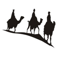 Reyes magos en camello cuesta a bajo