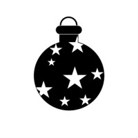 Pegatinas y vinilos decorativos de bolas de navidad con estrellas