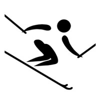 Pegatina esquiador