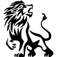 silueta de un león 